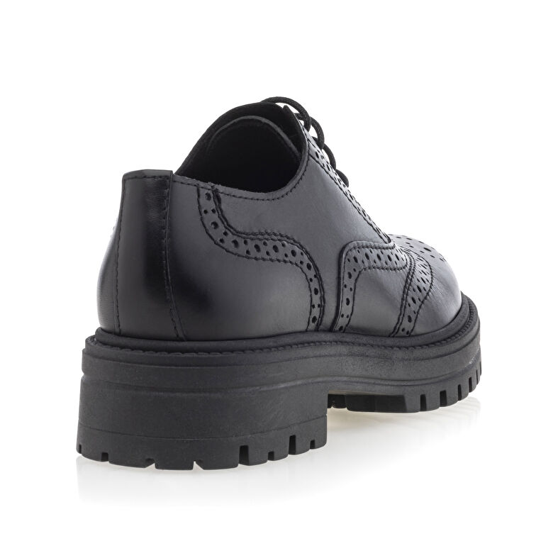Schwarze Schnürschuhe für Damen / Derby-Schuhe