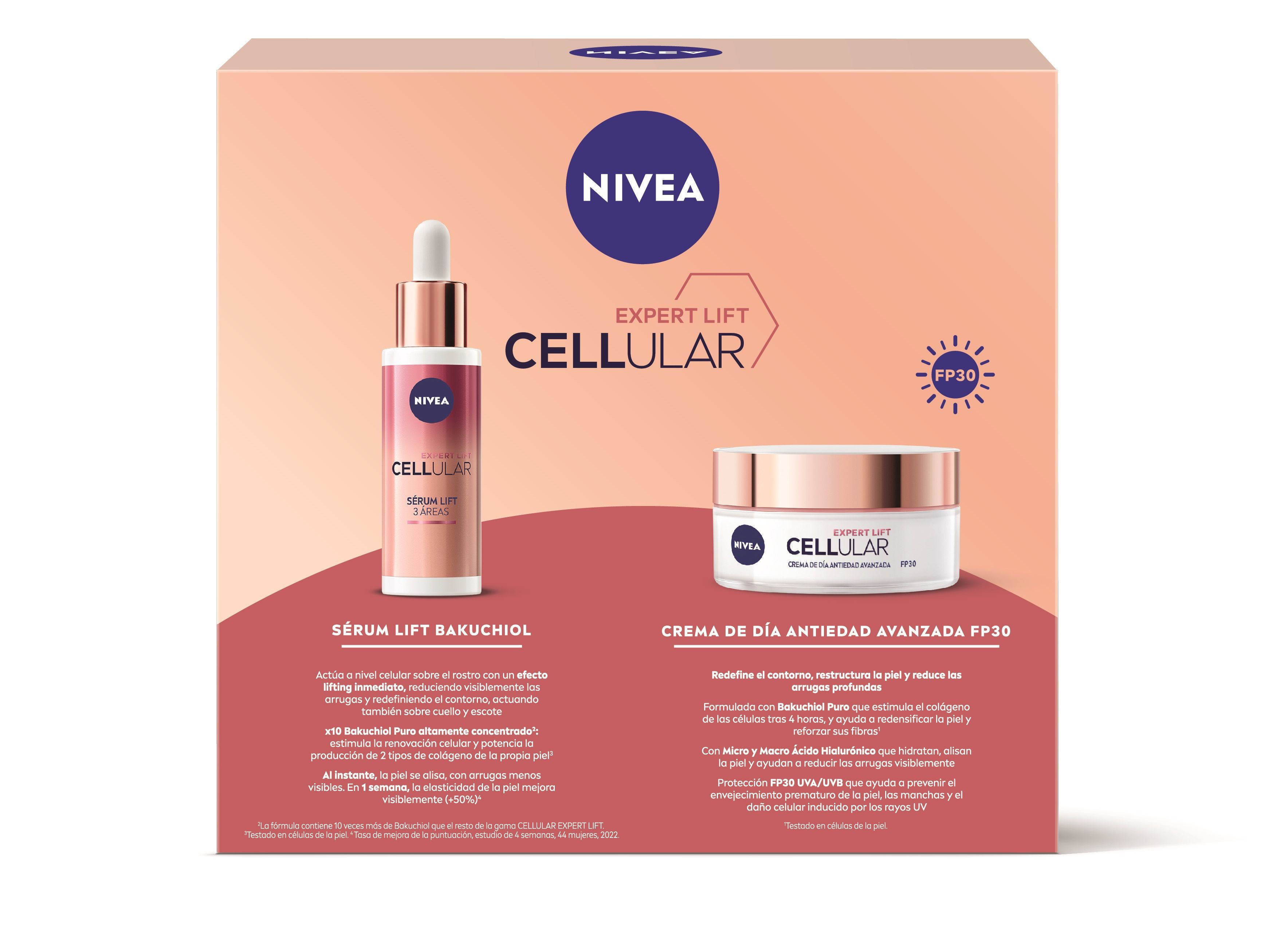 Cellular Expert Lift Pack liftinga efekta procedūra, izlīdzina ādu un aizpilda grumbas Kosmētikas komplekti