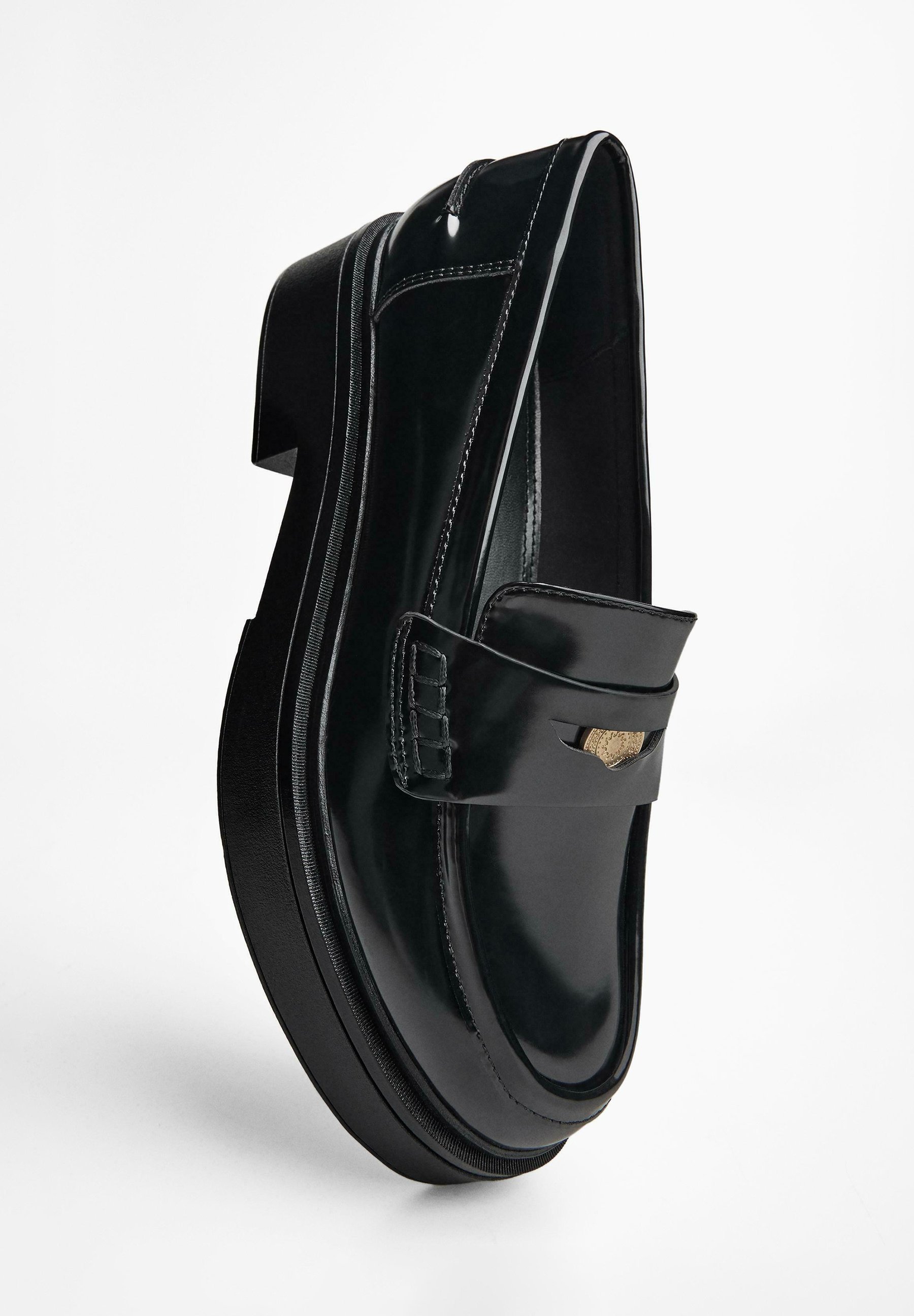 Bershka CHUNKY - Mocassins - À enfiler - Noirs