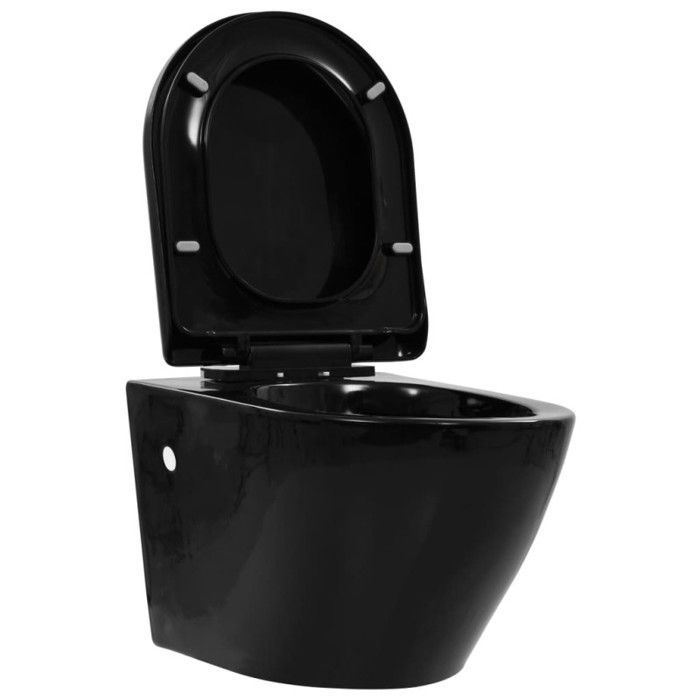 Inodoro suspendido vidaXL con cisterna oculta, para baño, hogar, vestidor, ahorro de agua, patas ajustables, 3054478