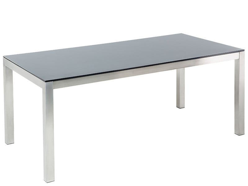 Stół ogrodowy stal szkło 180x90 czarny