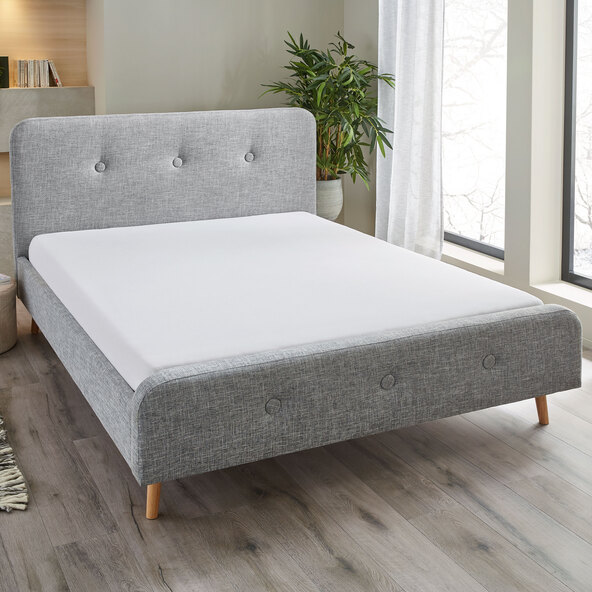 Cearșaf cu elastic din jerseu, 180-200 x 200 cm, alb