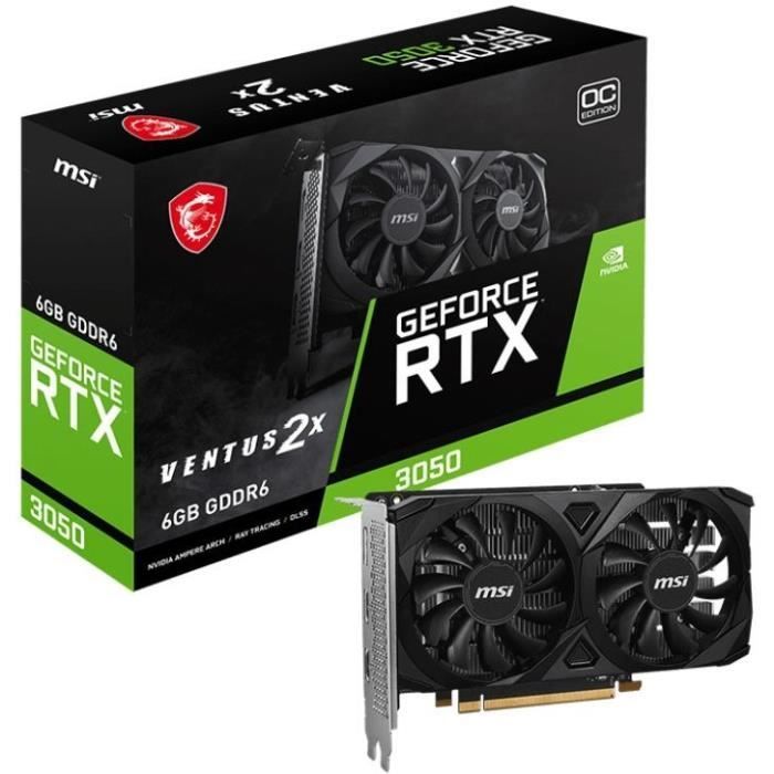 Placa gráfica - MSI - VENTUS GeForce RTX 3050 2X E 6G OC NVIDIA 6 GB GDDR6