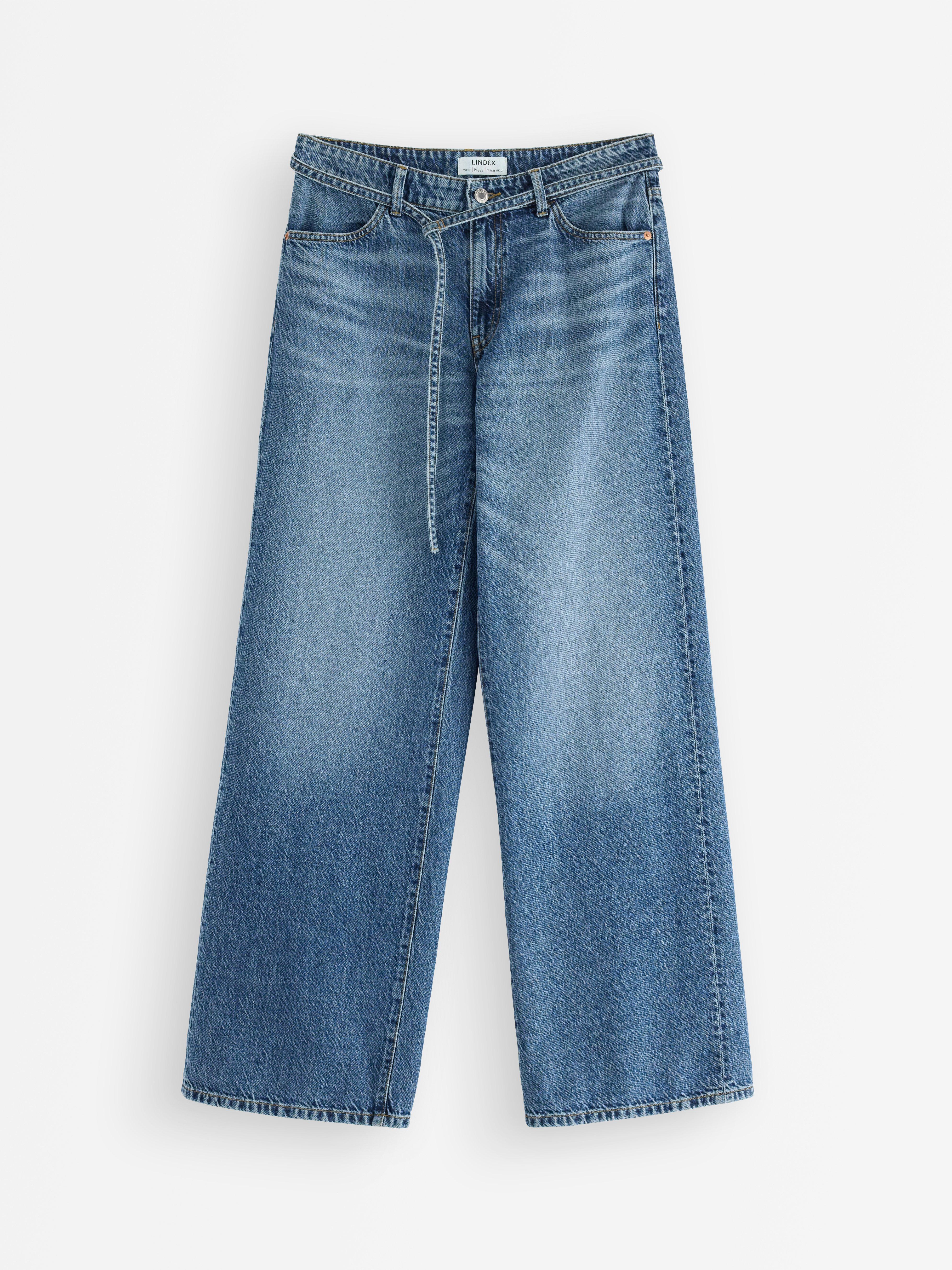 BREDE Peggy jeans med mellomhøy mid-rise Denimblå
