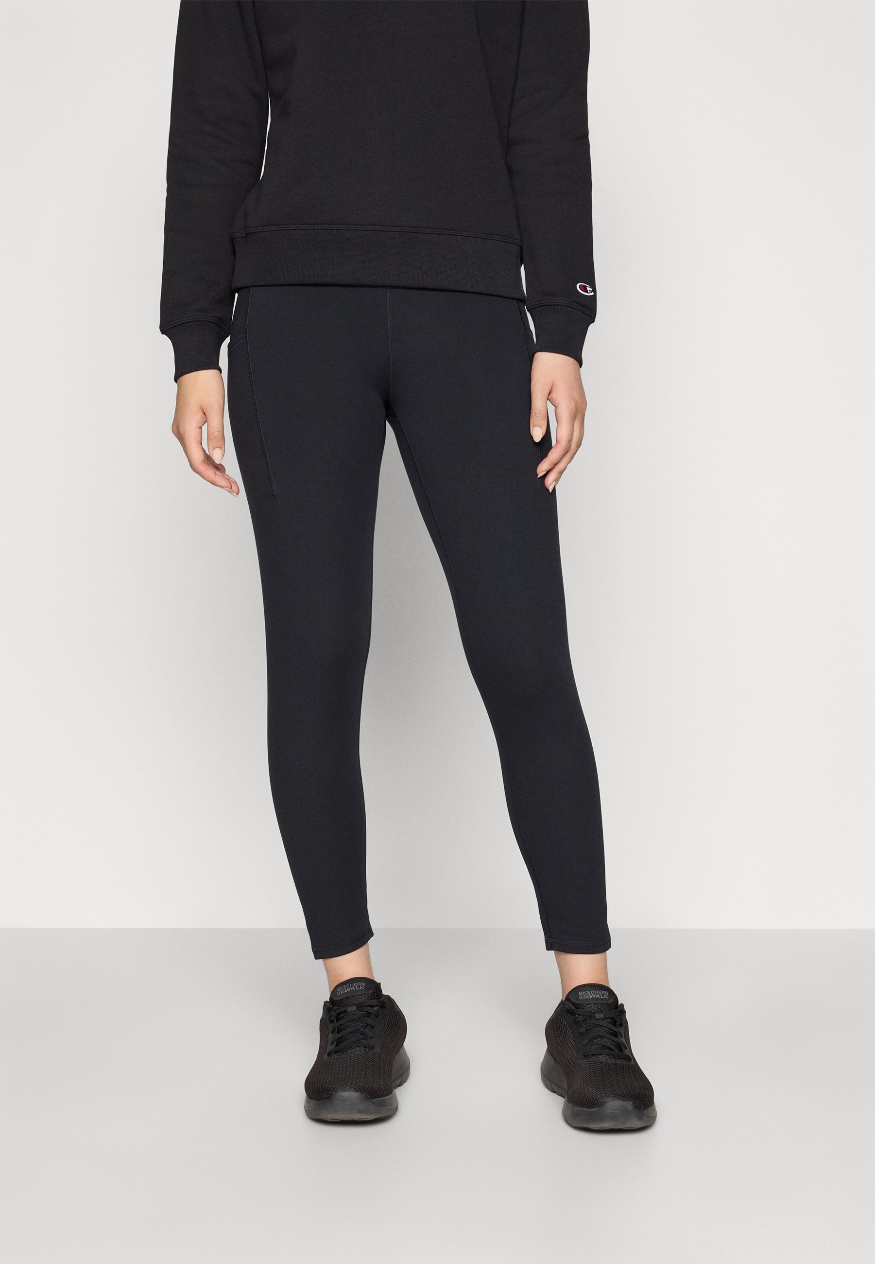 Champion GYM LIFESTYLE 7/8 LEGGINGS - Colanți - black