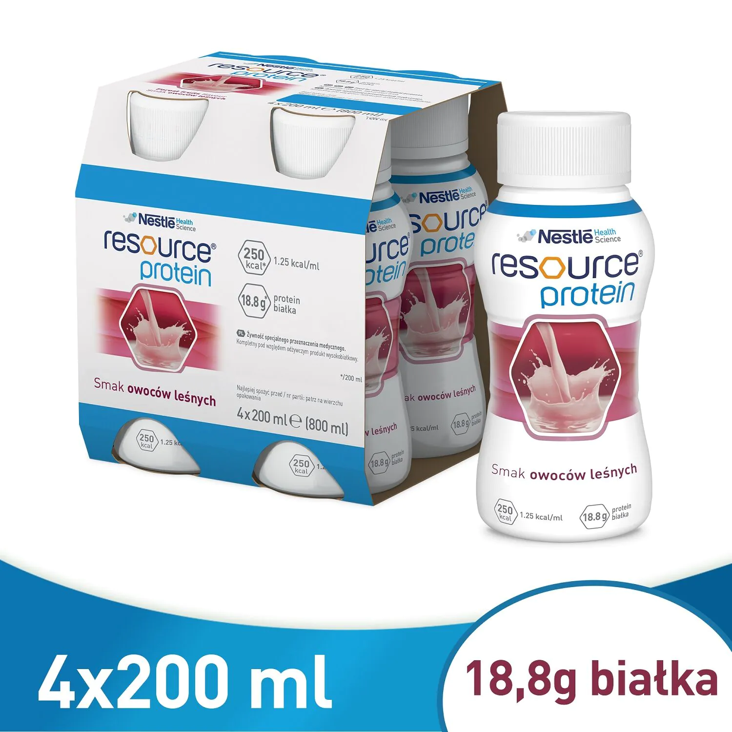 Resource Protein, Doustny preparat odżywczy, Smak owoców leśnych