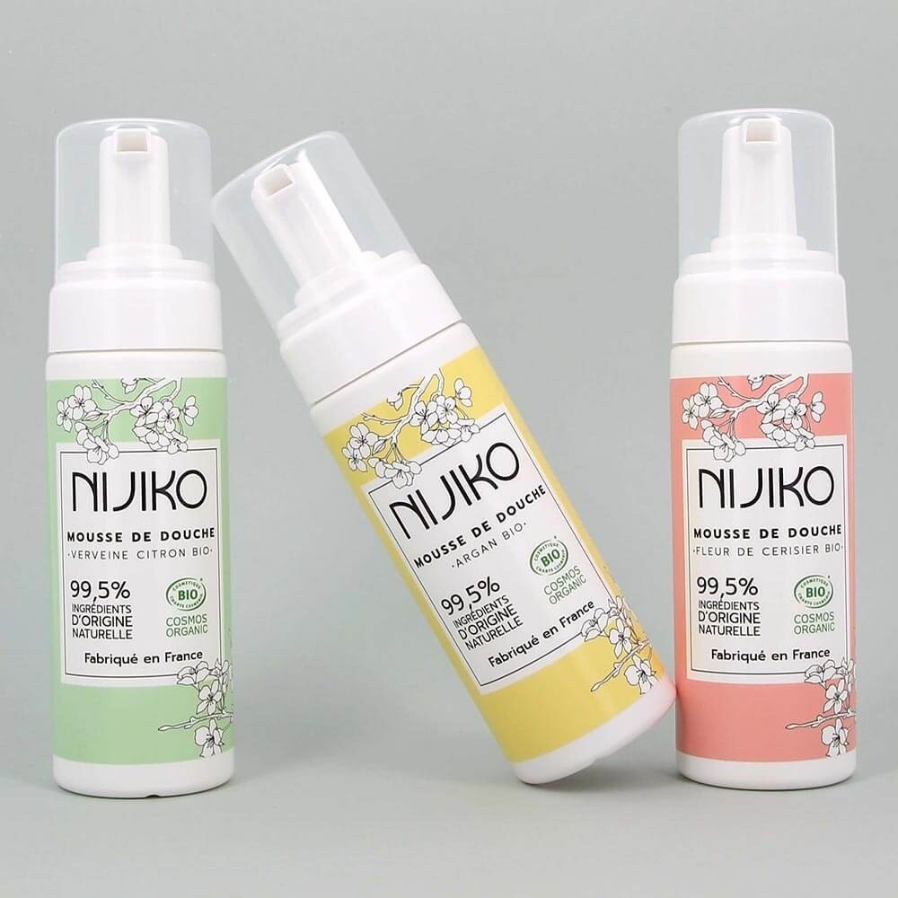 NIJIKO Mousse de Douche Bio à la Fleur de Cerisier