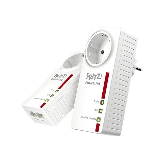 Pont AVM FRITZ!Powerline 1220E - GigE - HomePlug AV 2.0 - Branchement mural - Pack de 2