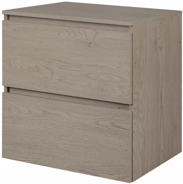 Szafka Łazienkowa 60 cm Dąb Ciemny Blat Wisząca 2S SIMPLE