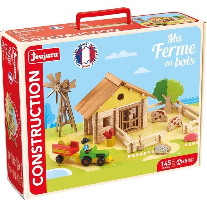 Ma ferme en bois - Jeu de construction - JEUJURA - 145 pièces