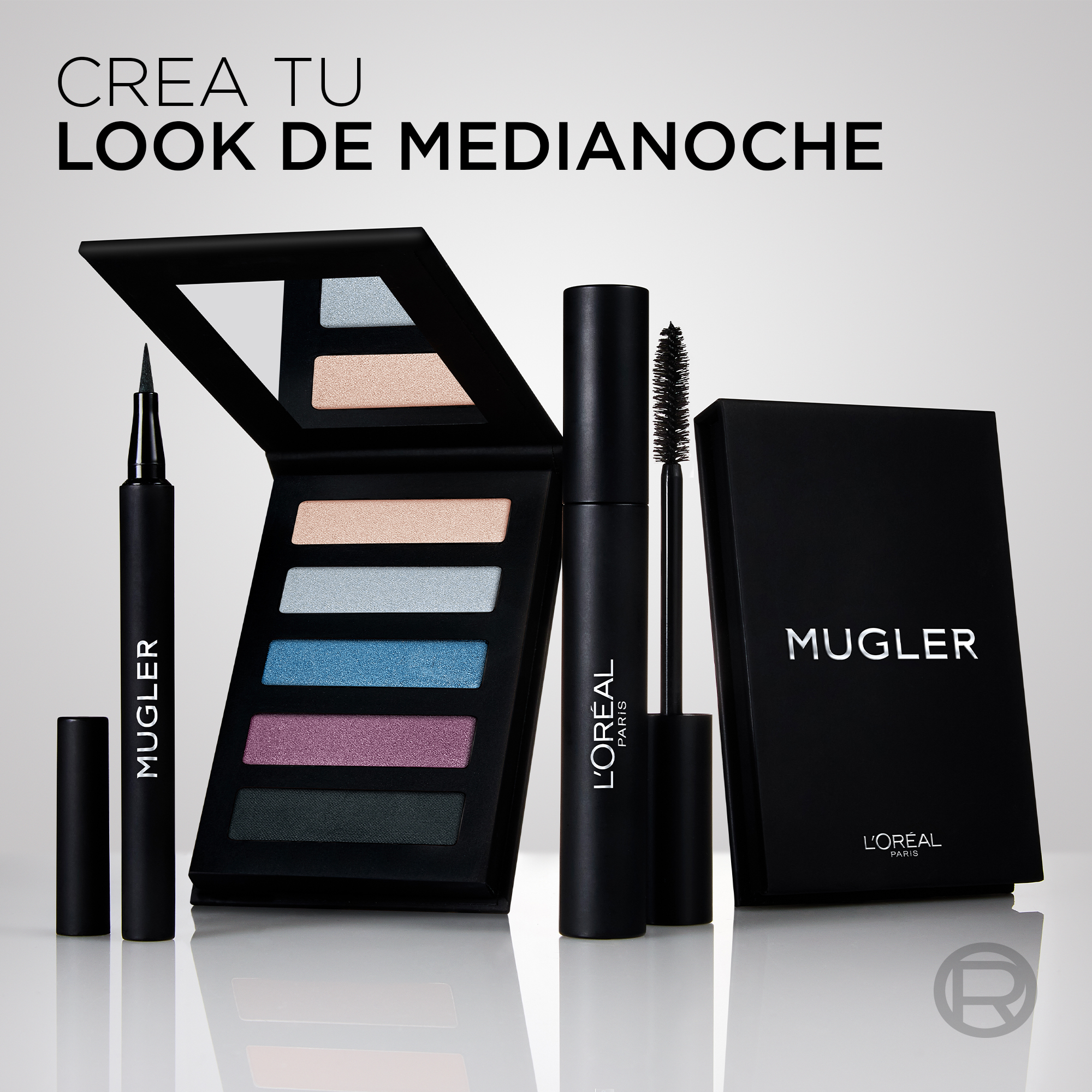 L'Oreal Paris x Mugler Spectrum acu ēnu palete Acu ēnu paletes un grims