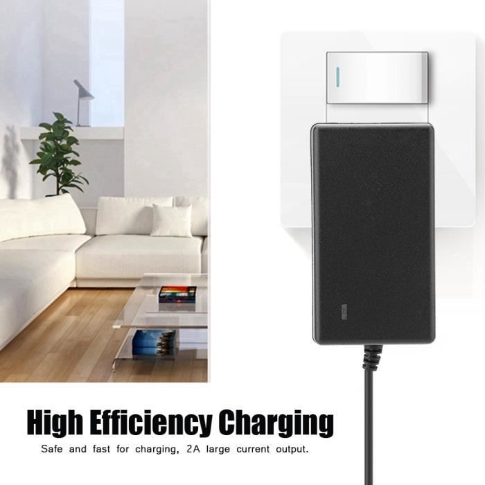 Enchufe cargador de batería de iones de litio de carga segura, 100-240 V CA, 21 V CC, 2 A -BOH