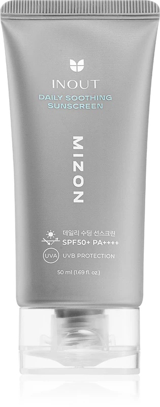 Mizon Inout Daily Soothing Sunscreen īpaši viegls aizsargšķidrums ar nomierinošu efektu
