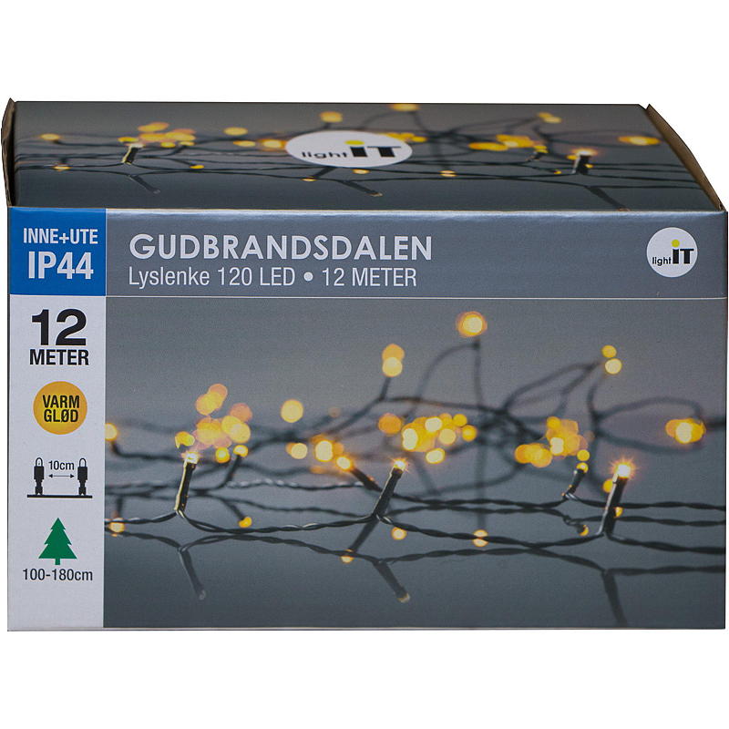 Lichterkette für Zuhause, 120 LEDs, warmweißes Licht, Gudbrandsdalen
