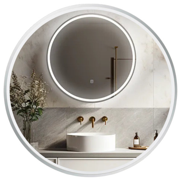 Lustro podświetlane LED SUN 60 cm Antypara, Zmiana barwy
