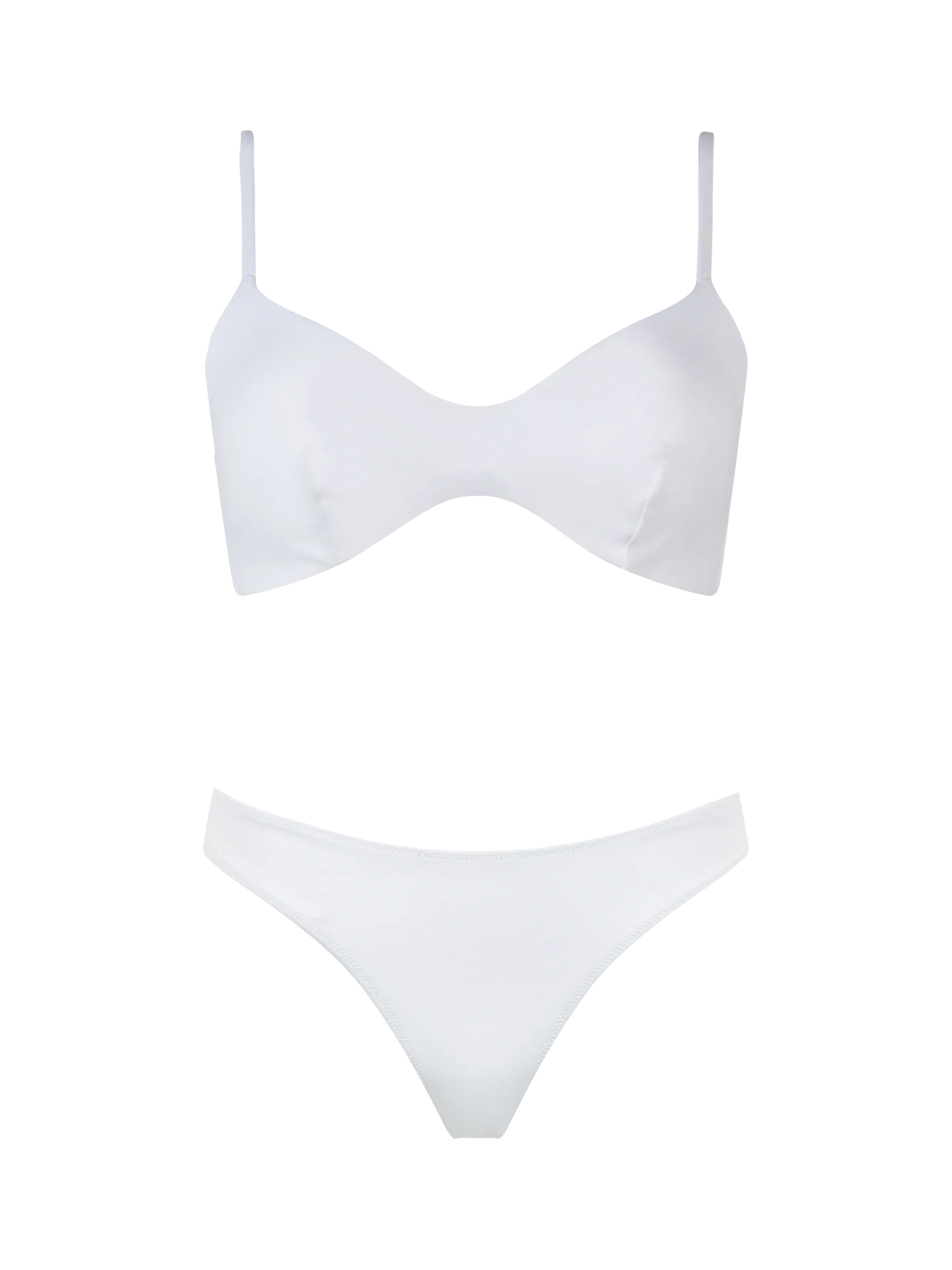 May Lido dames witte bralette bikini met ronde hals