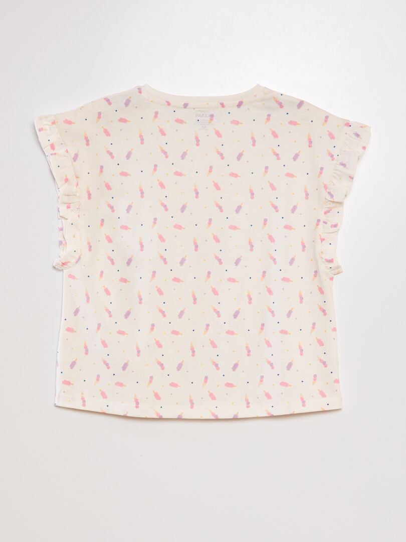 Blusa com mangas franzidas - BRANCA