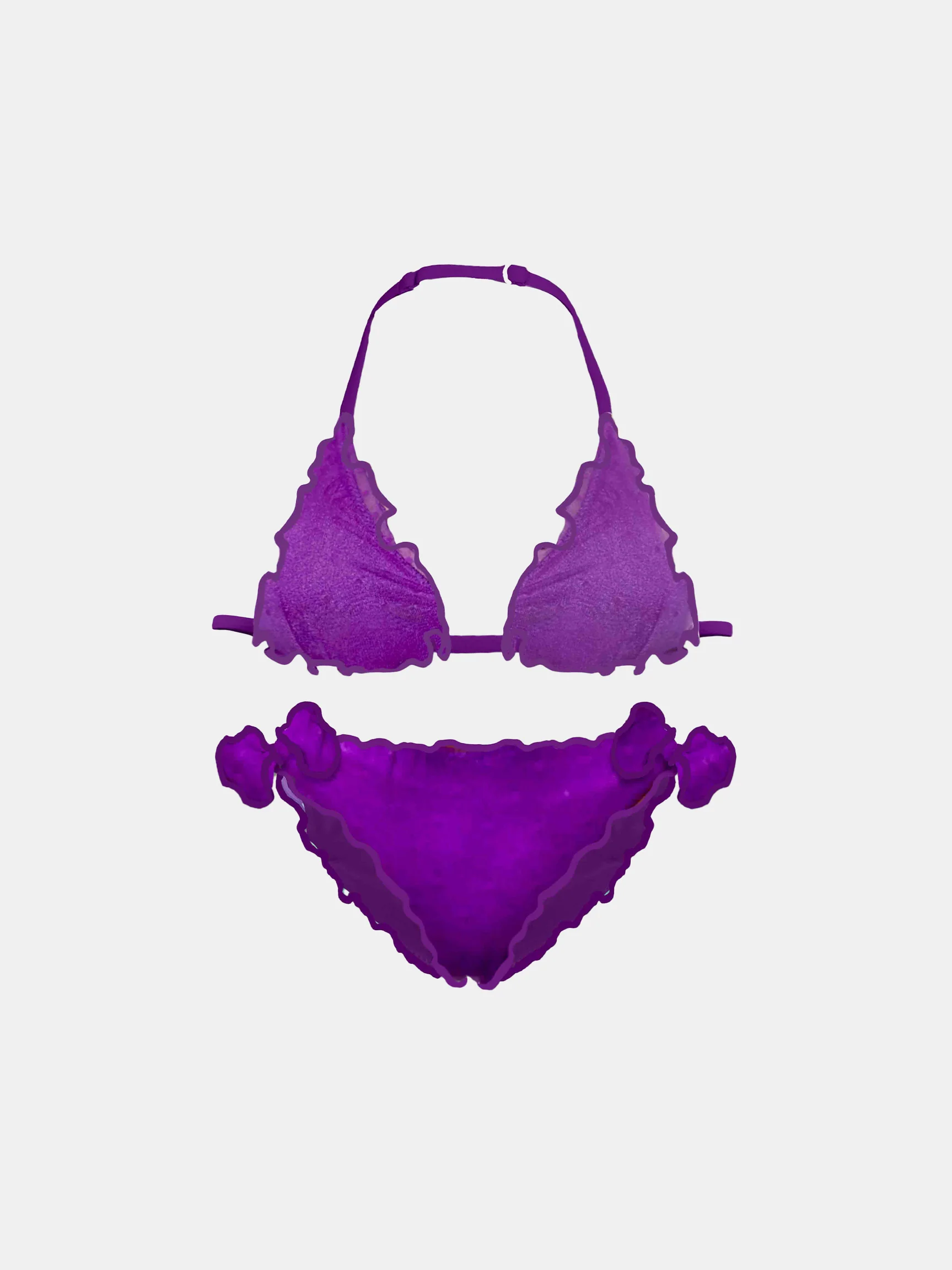 Paarse driehoek kinderbikini