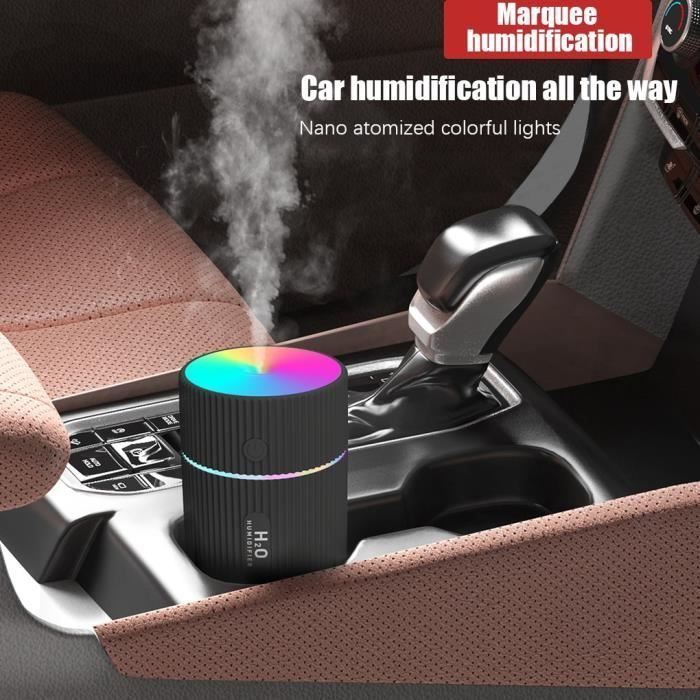 Traitement de l'air,Diffuseur d'huile essentielle universel pour voiture,humidificateur d'air d'aromathérapie 220ml - Type Black -A