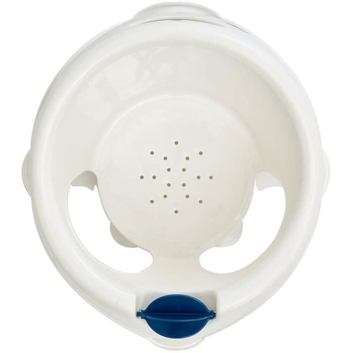 Anillo de baño blanco para bebé THERMOBABY AQUAFUN - Juguete azul