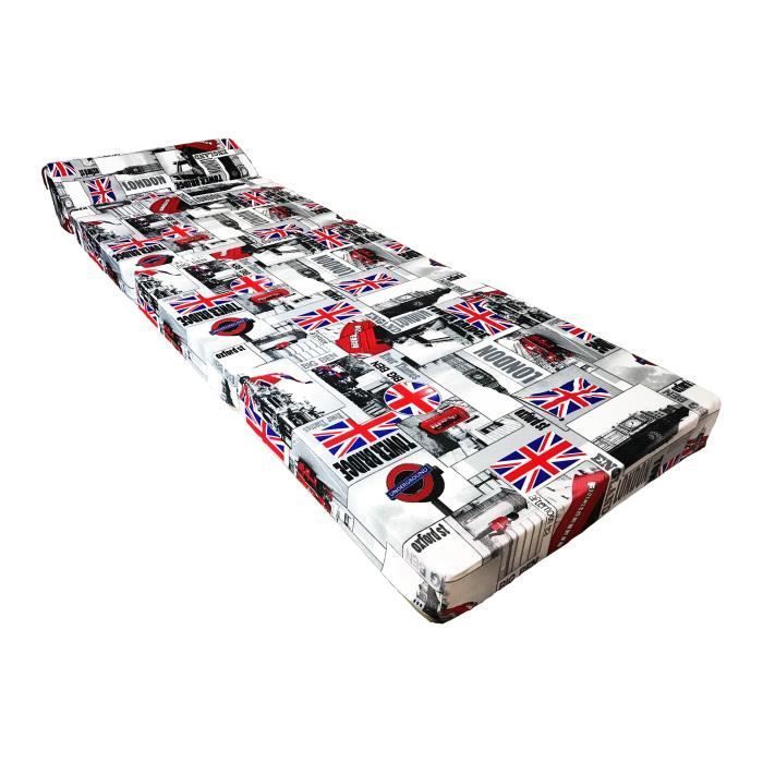 Matelas futon pliable NATALIA SPZOO - Mousse - Ferme - 70x200 cm - Couleur mix