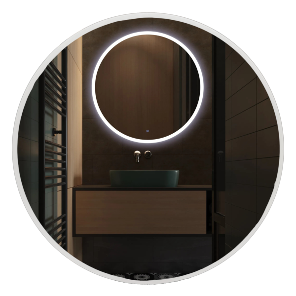 Lustro podświetlane LED MOON 60 cm Antypara, Zmiana barwy