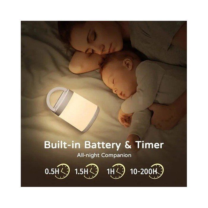 Luz nocturna para bebés, luz nocturna infantil, lámpara de mesilla multicolor para la habitación del bebé, luz nocturna LED con temporizador y control remoto [Y4]