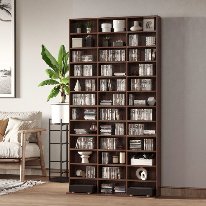 HOMCOM - bookcase - Wood - 102x24x195cm - Brown