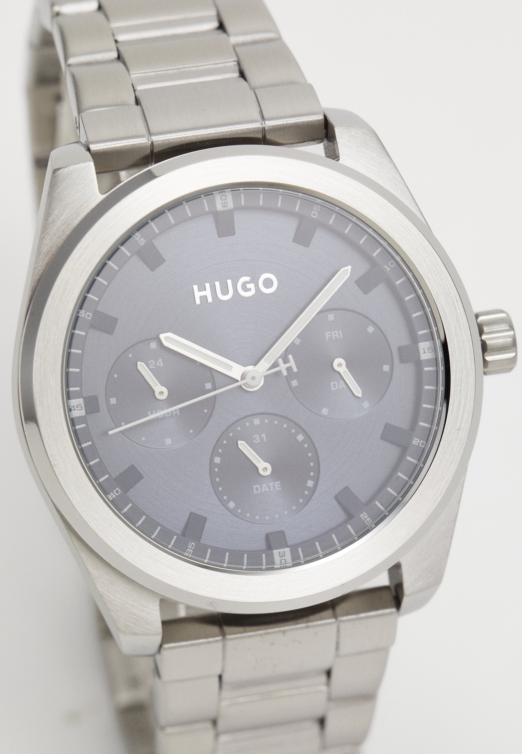 HUGO BRIGHT SPORT - Ceas - argintiu/albastru