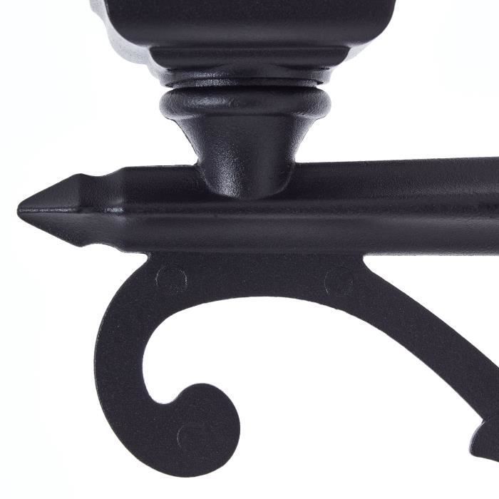 Splendida lampada da terra per esterni Nissie nera, 3 x E27 - 60W - Metallo/vetro - H.200 x Diametro.58cm