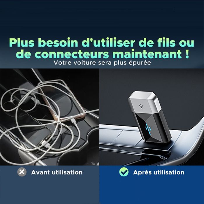 Adaptador inalámbrico TOGUARD 2 en 1 para CarPlay, compatible con Apple CarPlay y Android Auto, WIFI 5.8GHz, Plug & Play, Bluetooth 5.0.