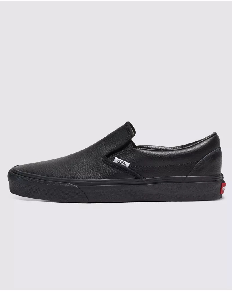 Customs Elevated Black Leather Slip-On Shoe