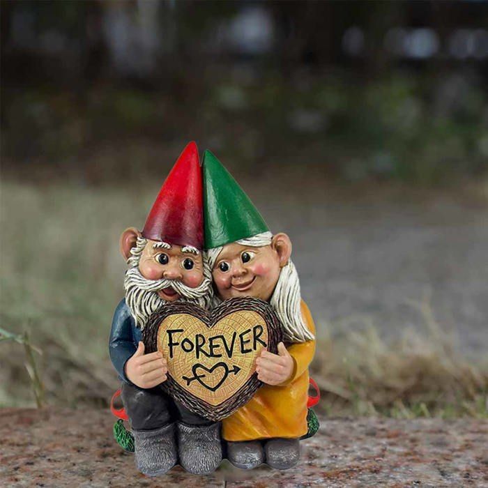 Gartenzwerg-Statue – YNKKVRE – Kunstharz – Handbemalt – Naturfarben – Fröhlich