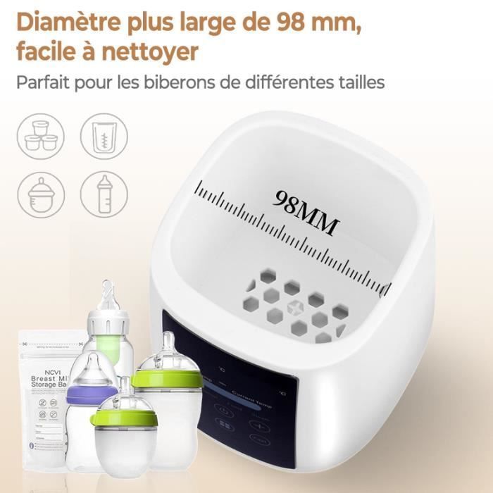 JOULLI 6-in-1 elektrische flessenwarmer - Snel opwarmen van babymelk, voedselwarmer en multifunctionele sterilisator