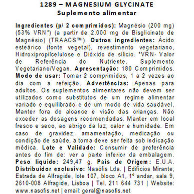 Now kapsule magnezijevega glicinata za lajšanje utrujenosti in izčrpanosti 180 tablet 180 tablet