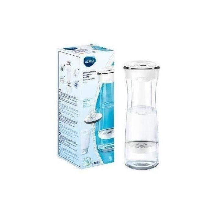 Brita Filter Bottle and Carafe, Graphite White - 1 MicroDisc Filter Included