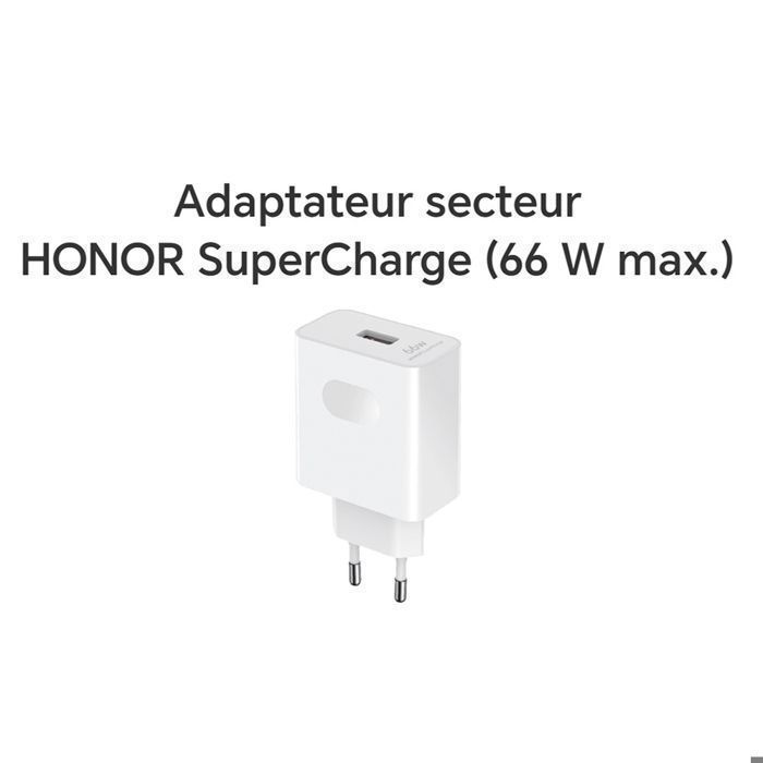 Original - HONOR SuperCharge 66W - Compatible with HONOR Magic8 Lite - Sold by SALE PRICE XIA BINGJE SRL and shipped by Cdiscount