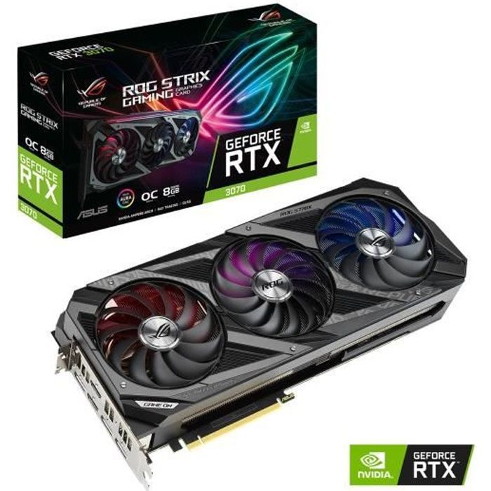 Carte graphique ASUS ROG STRIX RTX 3070 GAMING OC - 8 Go