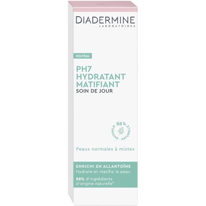 DIADERMINE Crème de Jour Visage PH7 - Soin de Jour hydratant matifiant - 50 ml