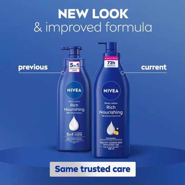 NIVEA hranjivo mlijeko za tijelo s pumpicom<br>400ml