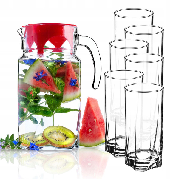 Kadax Dzbanek 1,7L   6 Szklanek 380ml Na Sok Wodę