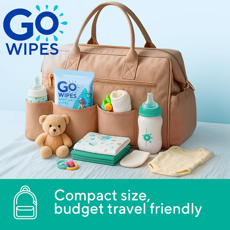 Jemné vlhčené ubrousky GoWipes Baby Wet Wipes pro děti pro suchou a atopickou pokožku