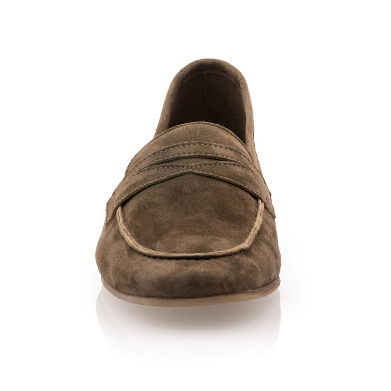 Grüne Damen-Loafer/Bootsschuhe