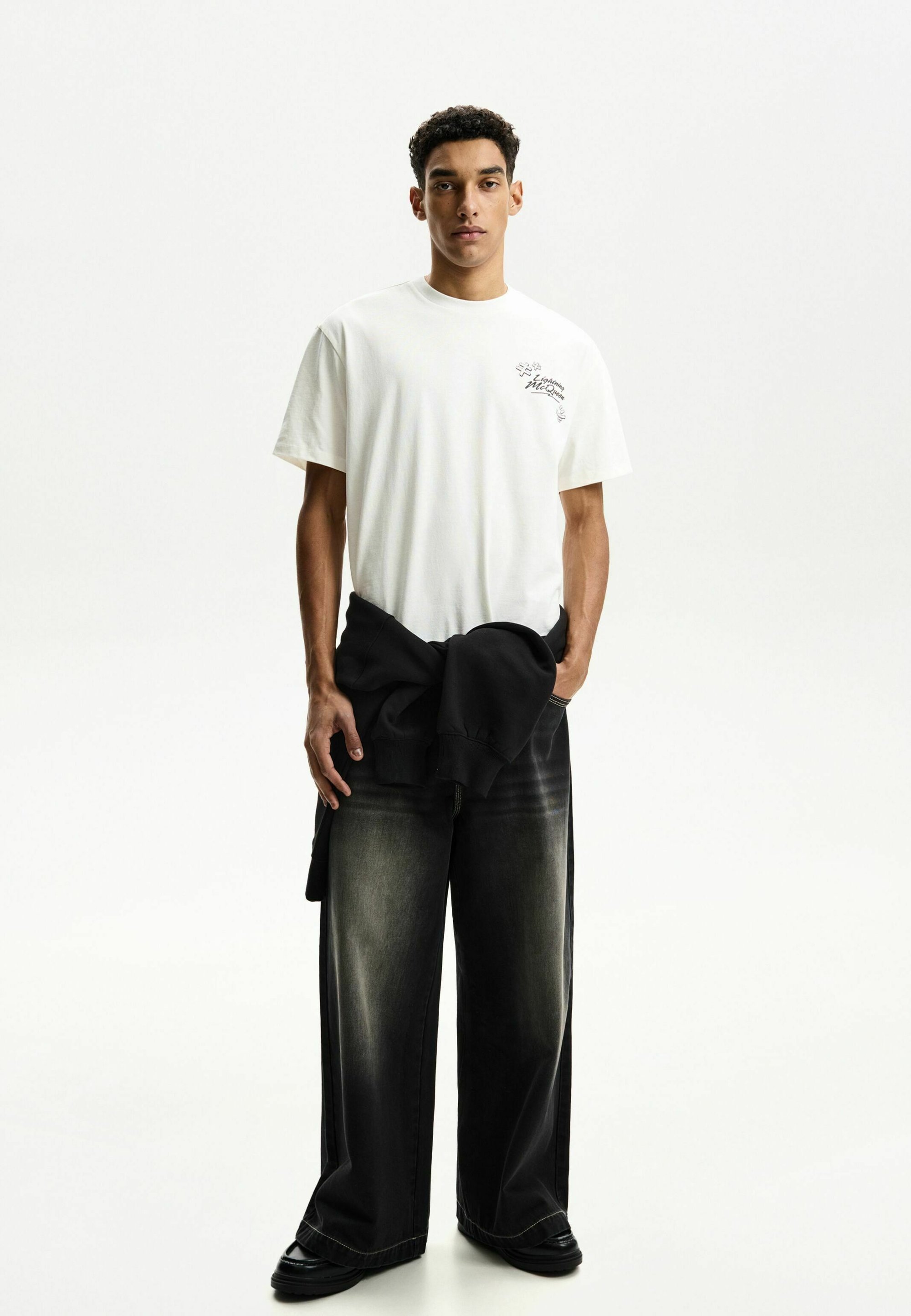 Bershka T-shirt met print - wit