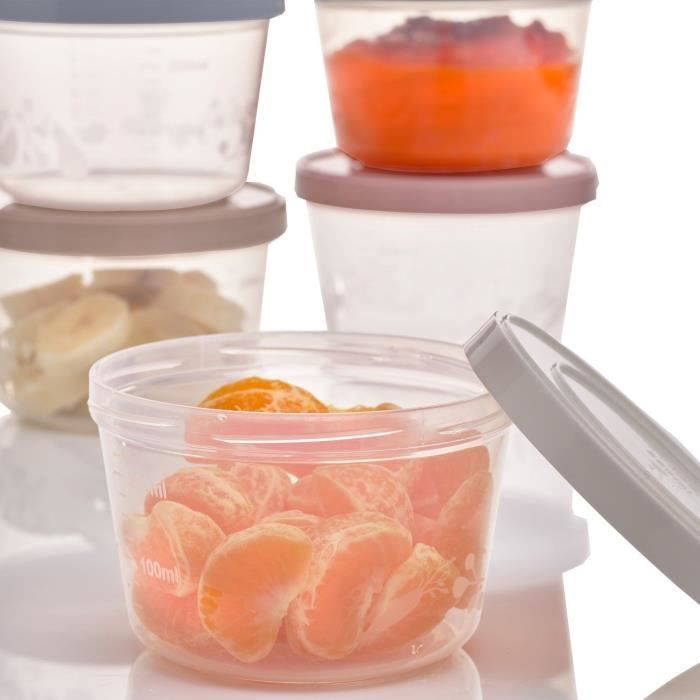 Set di 5 contenitori per alimenti - THERMOBABY - 250 ml - Ermetici e senza BPA