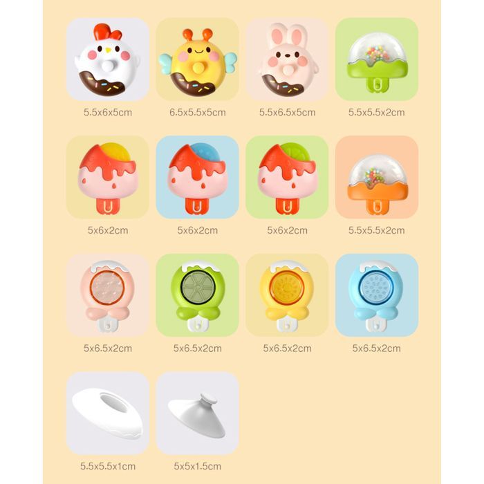 Jouet d'activité - XVX - Jouet de table - 3 pièces - Multicolore - Éveil sensoriel bébé