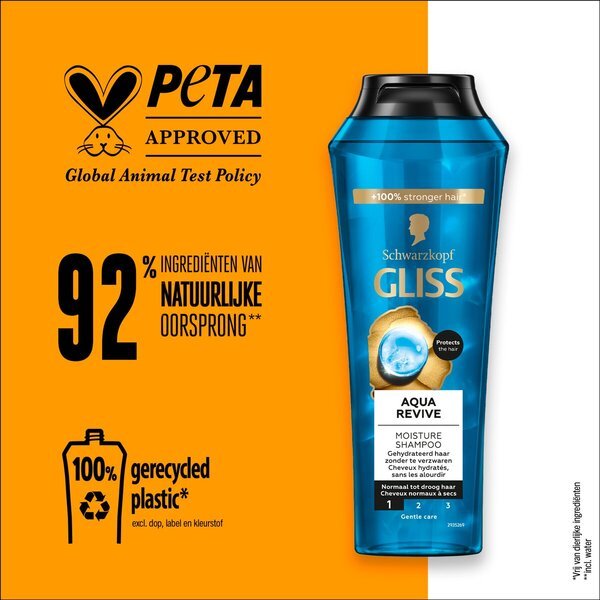 Gliss Aqua Revive šampūnas, 250 ml