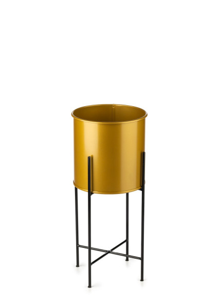 Kwietnik z osłonka 55 cm czarno złoty GLAMOUR