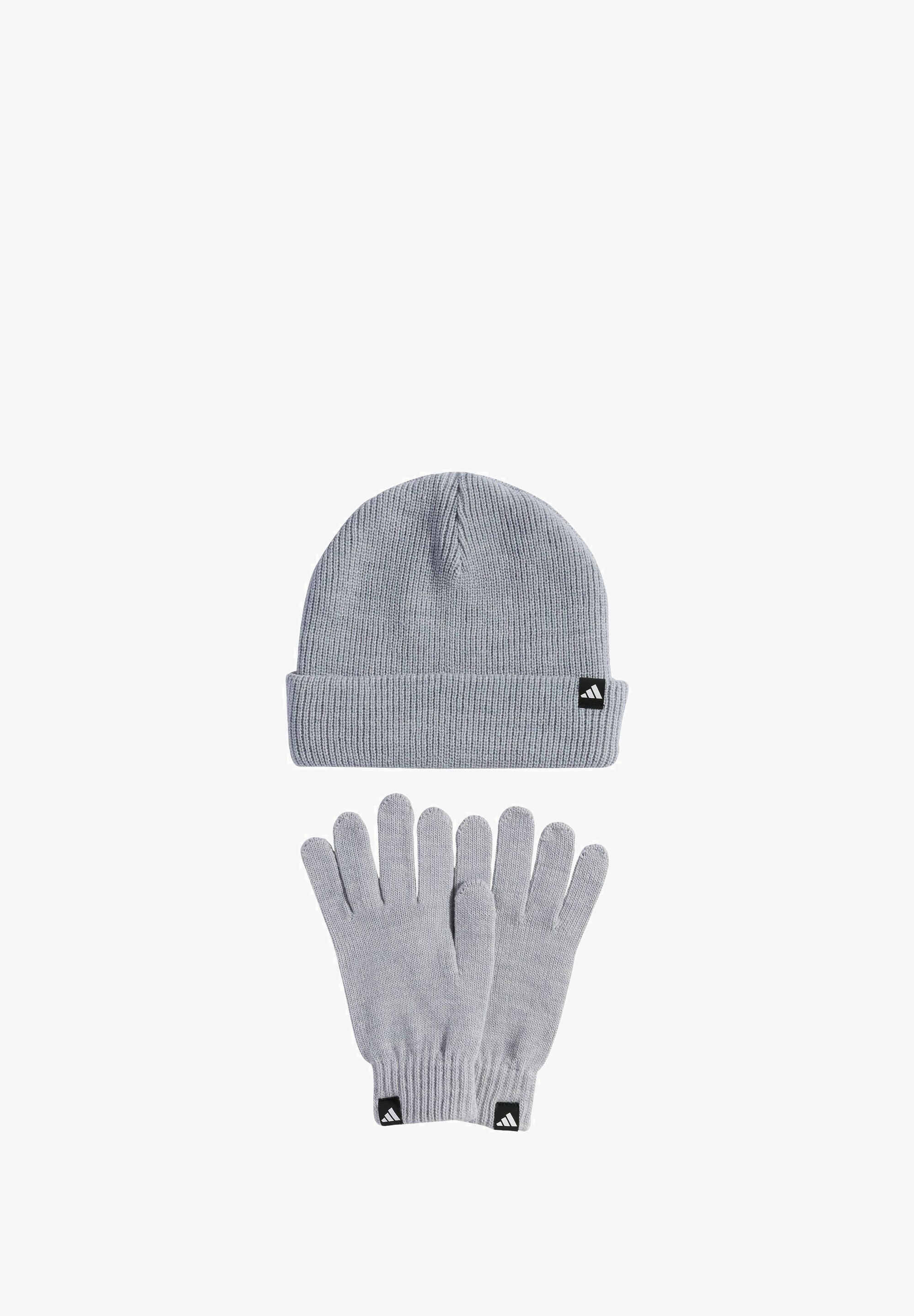adidas Performance SET - Beanie - lichtgrijs gemêleerd wit