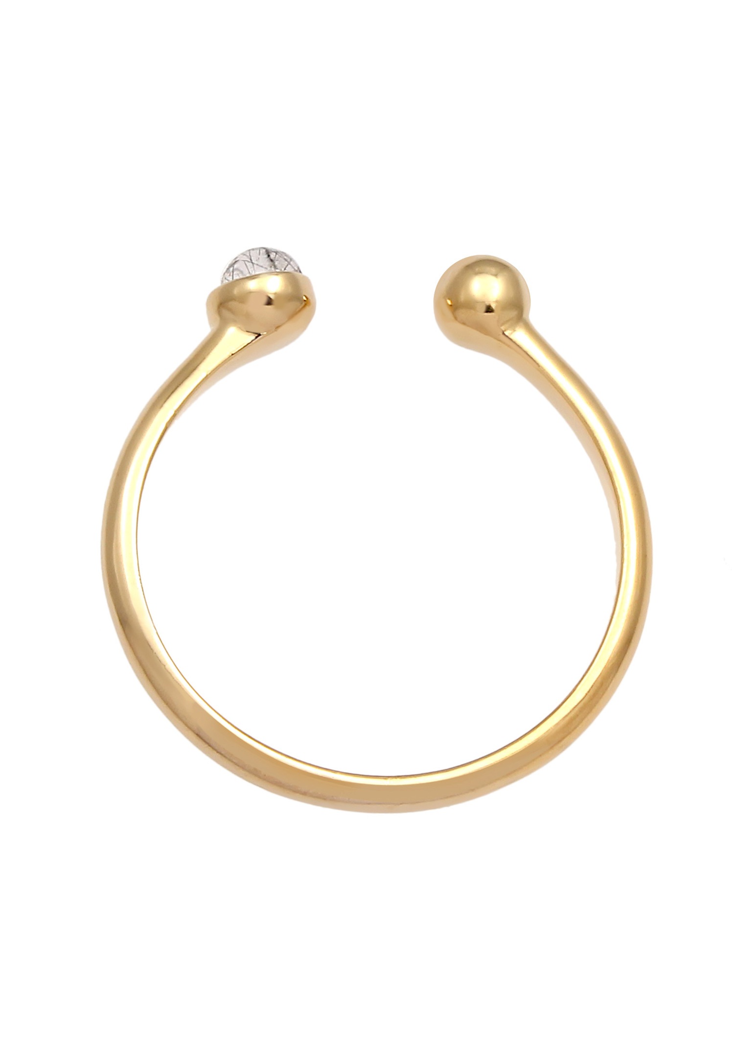 Elli Bague ajustable pour dames avec quartz tourmaline en 925/1000 argent massif